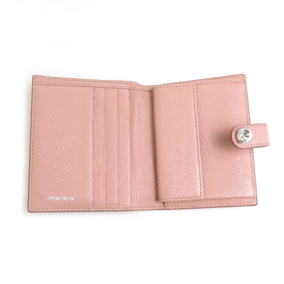 Miu Miu Pink Leather Bi fold Wallet - Picture 3 of 5